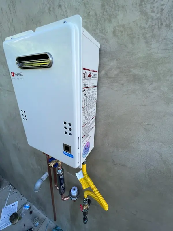 Tankless water heater installation for Price homes